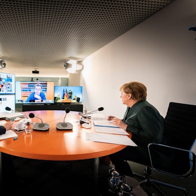 Merkel Videokonferenz