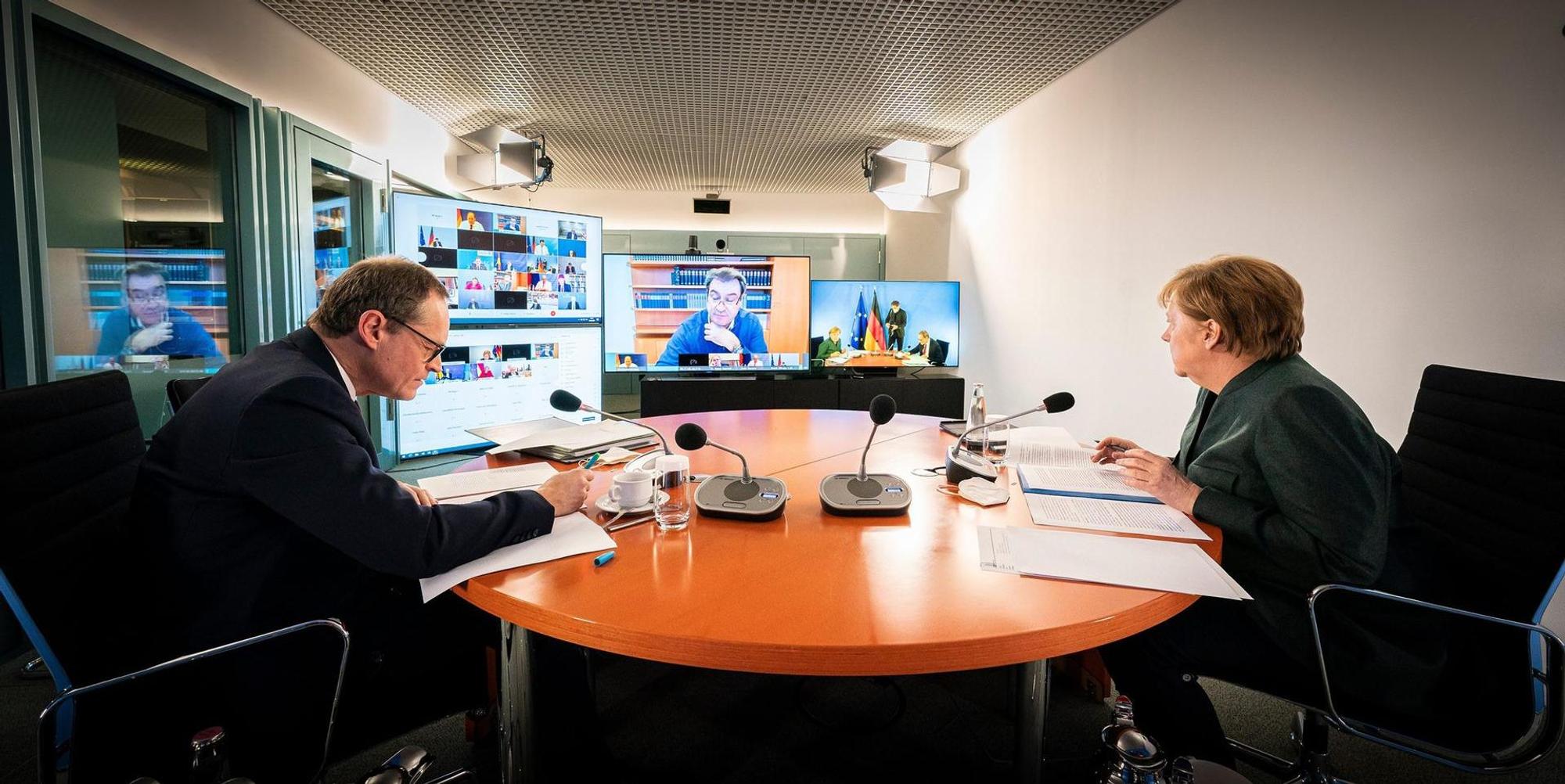 Merkel Videokonferenz