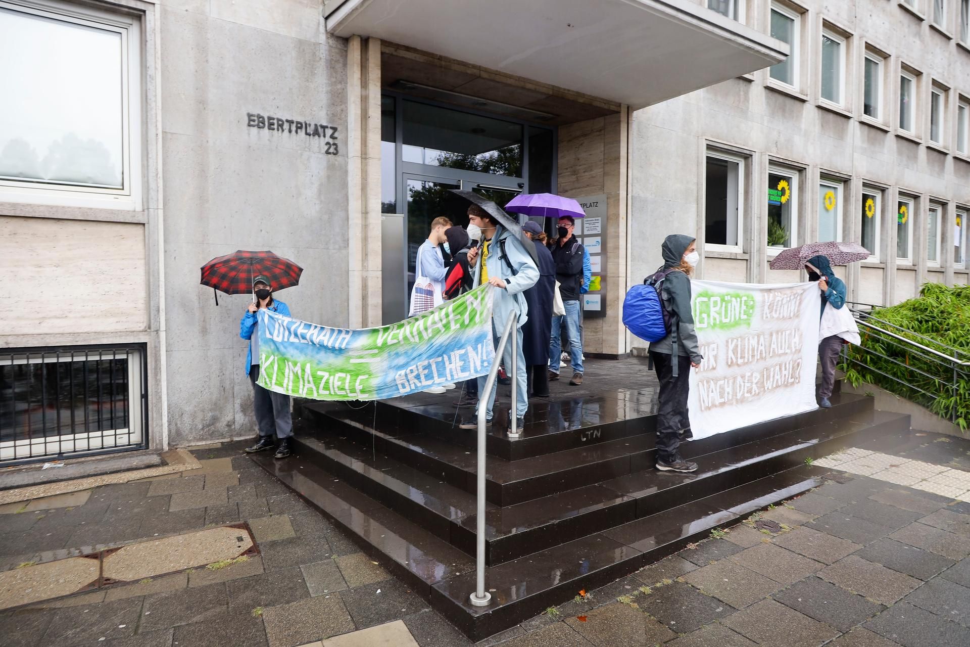 Grüne Parteizentrale Aktivisten