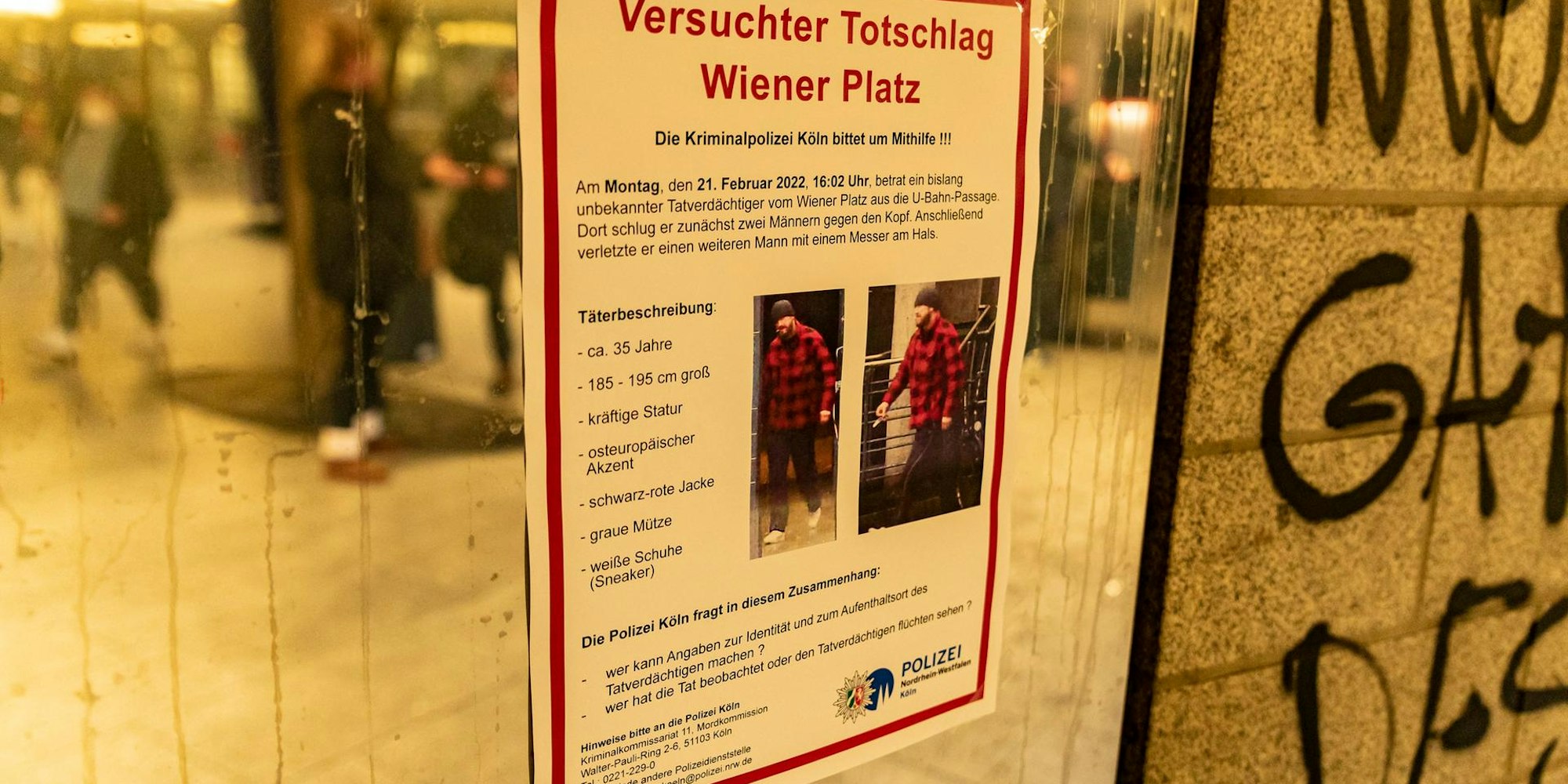 Fahndungsplakat Wiener Platz