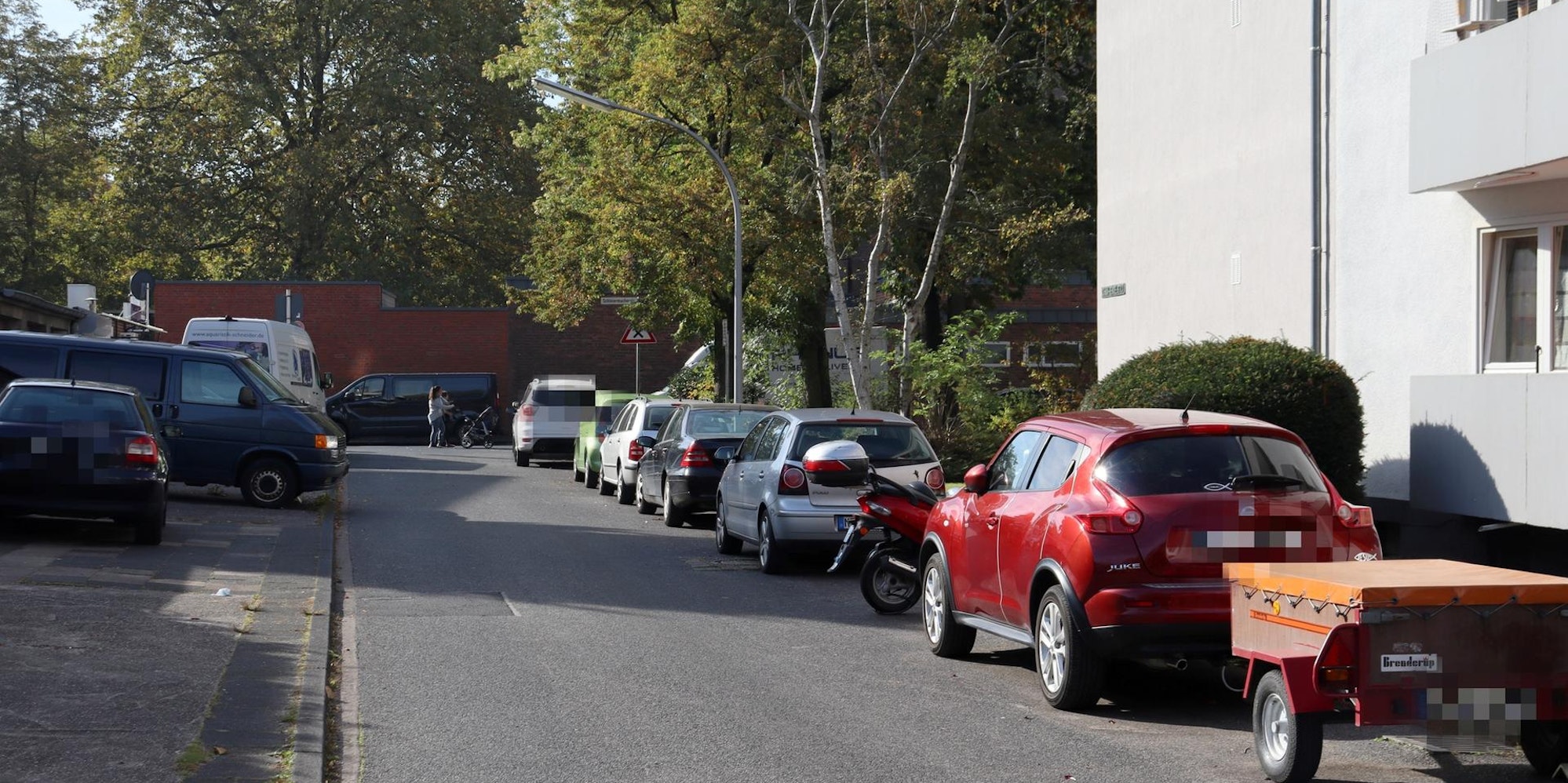 Parken Mülheimer Brücke gepixelt