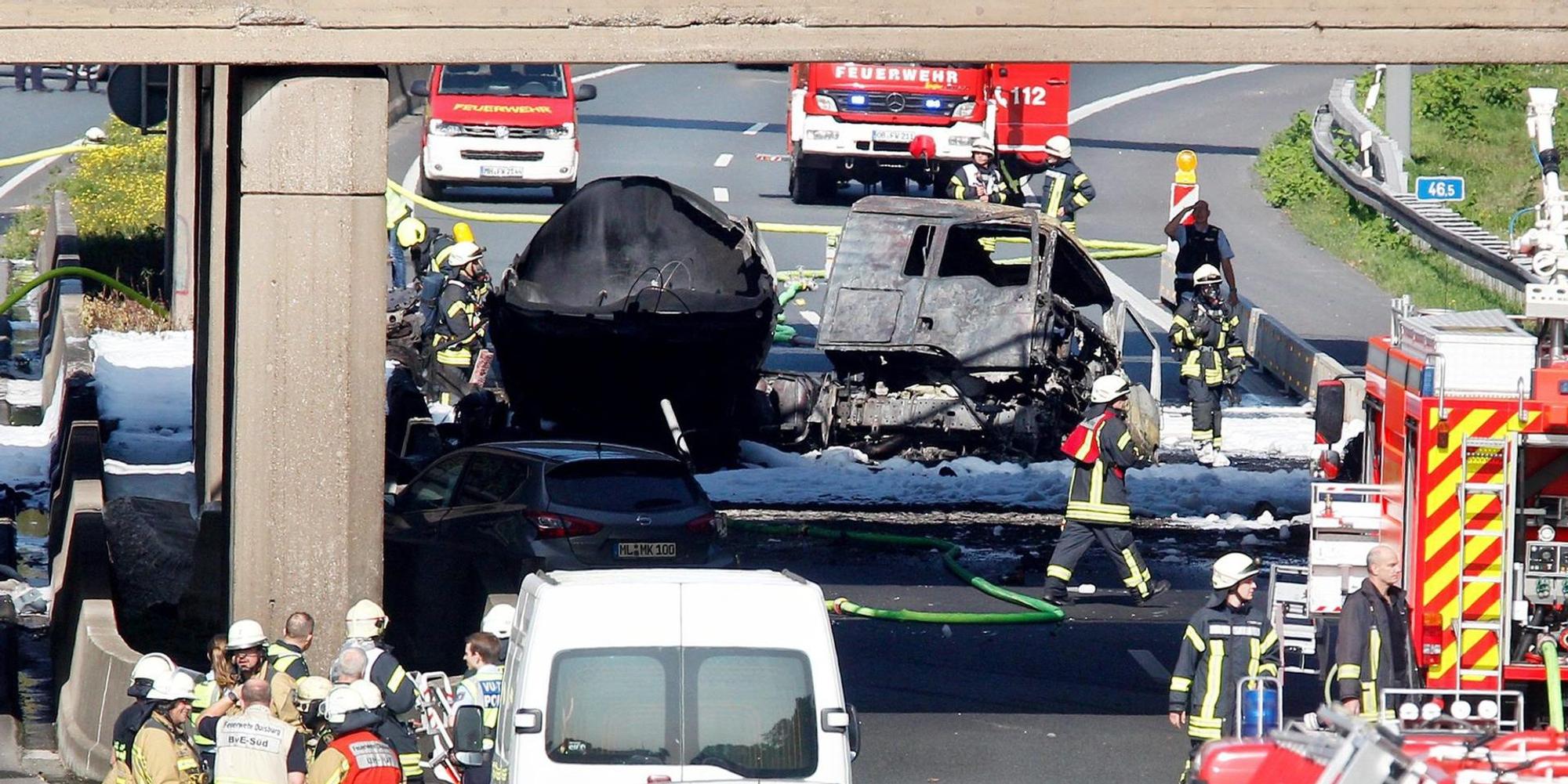 Brand auf A40