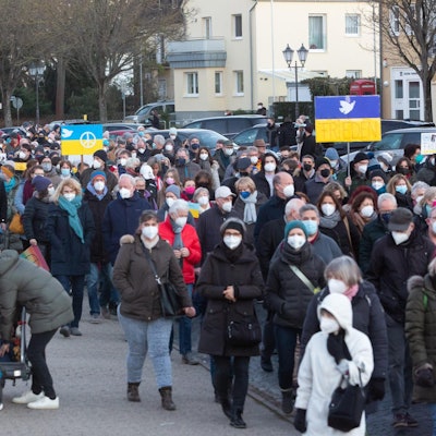 R Schweigegang Rheinbach wegen Krieg in der Ukraine Masse keh