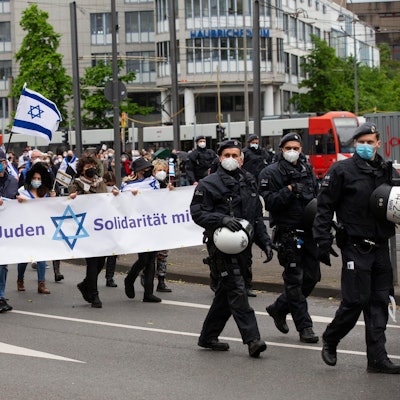 Eine pro-israelische Kundgebung in Köln (Archivbild)