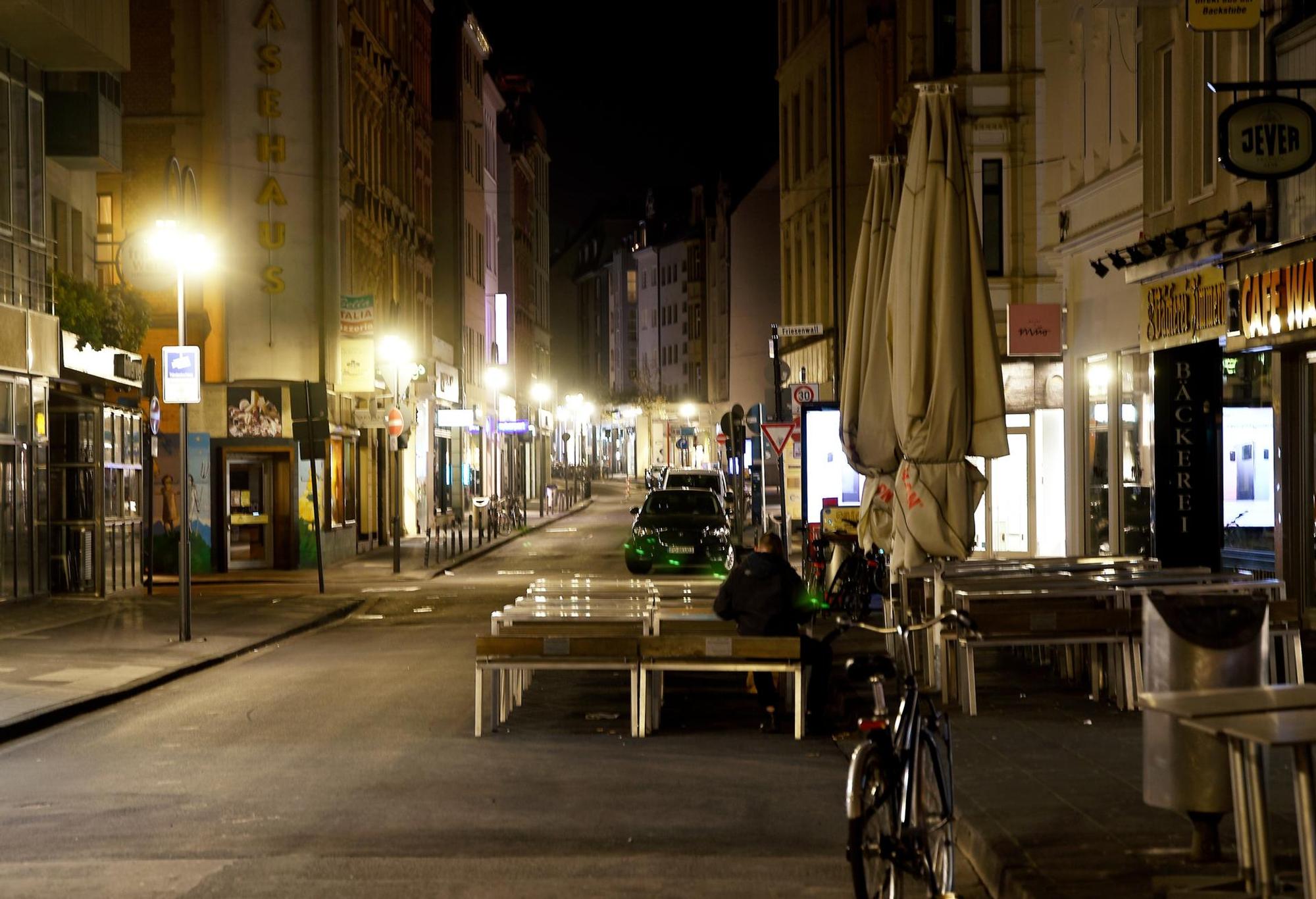 Leere Stadt Ausgangssperre