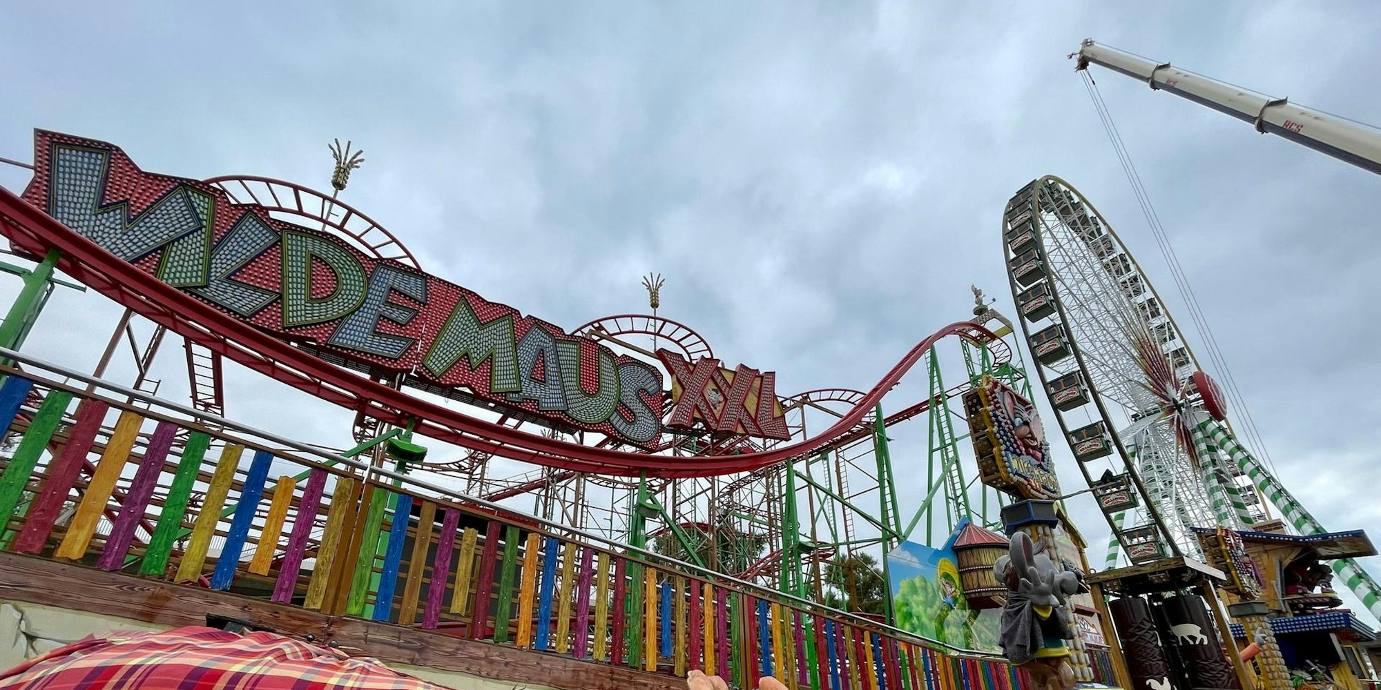 Düsseldorf Kirmes Aufbau 130722