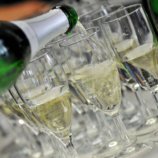 Feier Sekt Corona