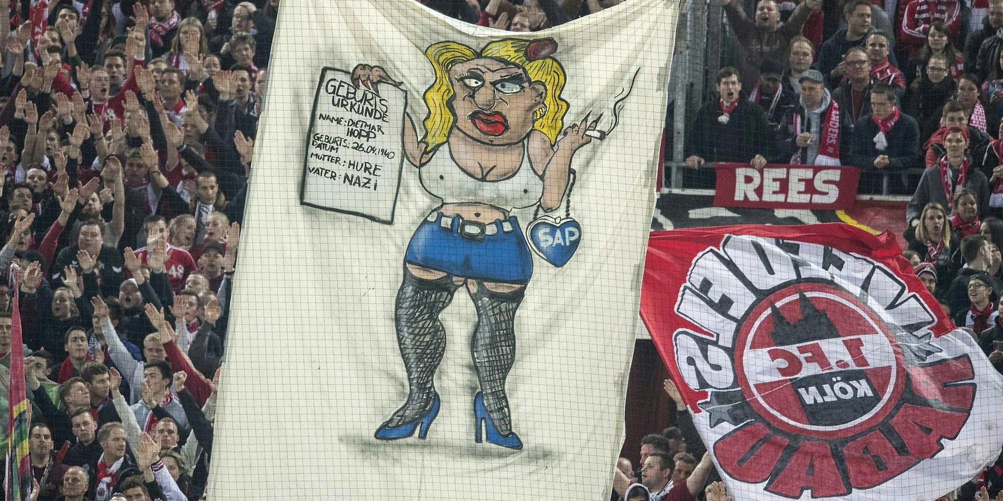 1. FC Köln Banner Hopp