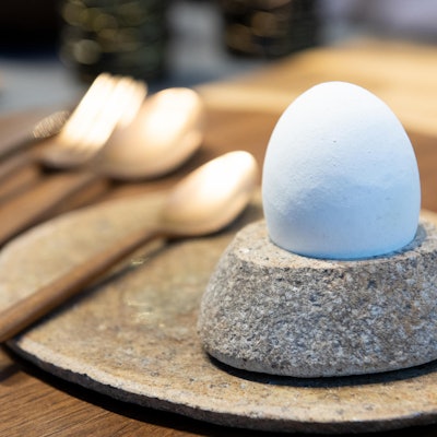 ungefärbe eier deko ei in stein