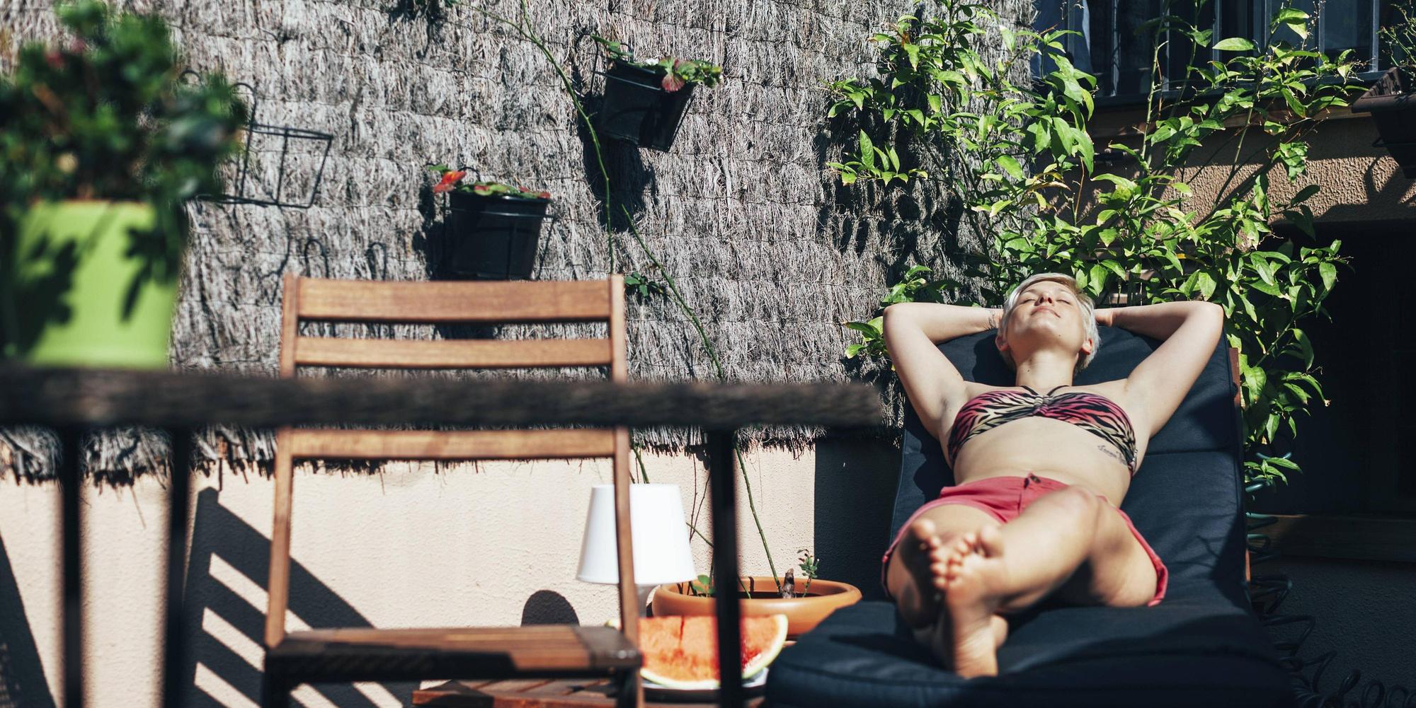Sonnenbaden Balkon