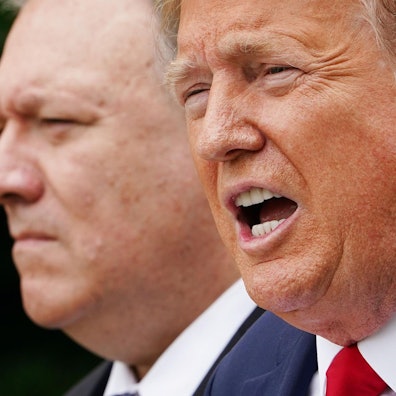 ´Donald Trump und Mike Pompeo