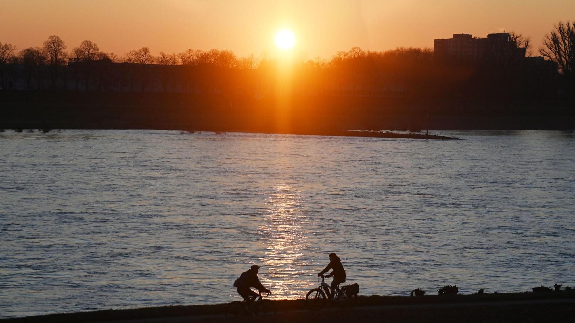 Sonnenaufgang am Rhein