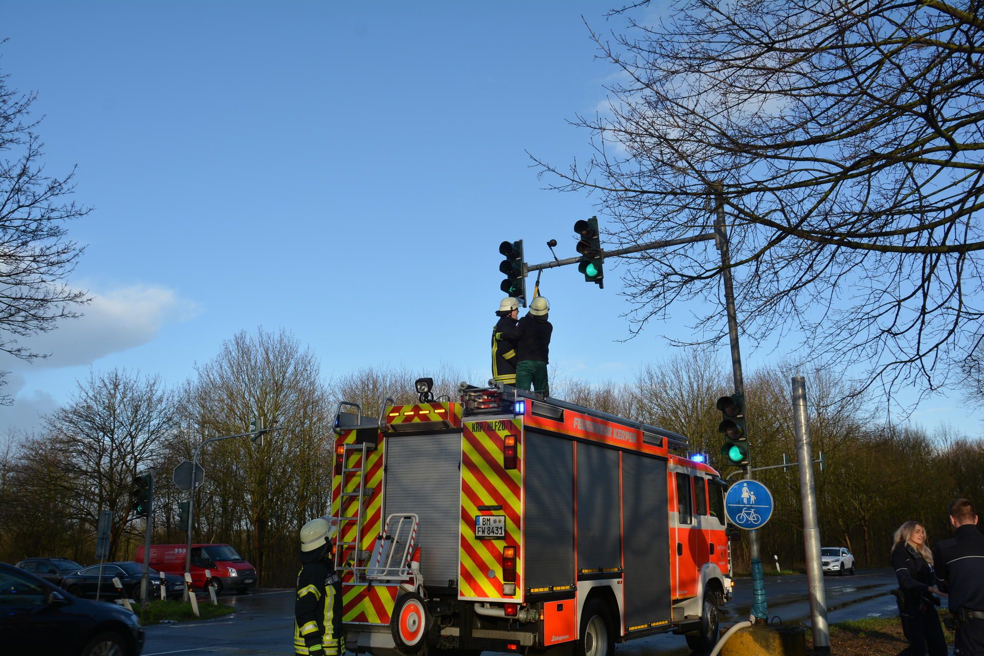 Ampel Schaden Sturm Horrem
