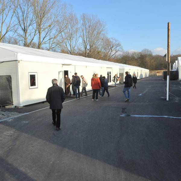 Unterkünfte für Geflüchtete an der Auermühle.