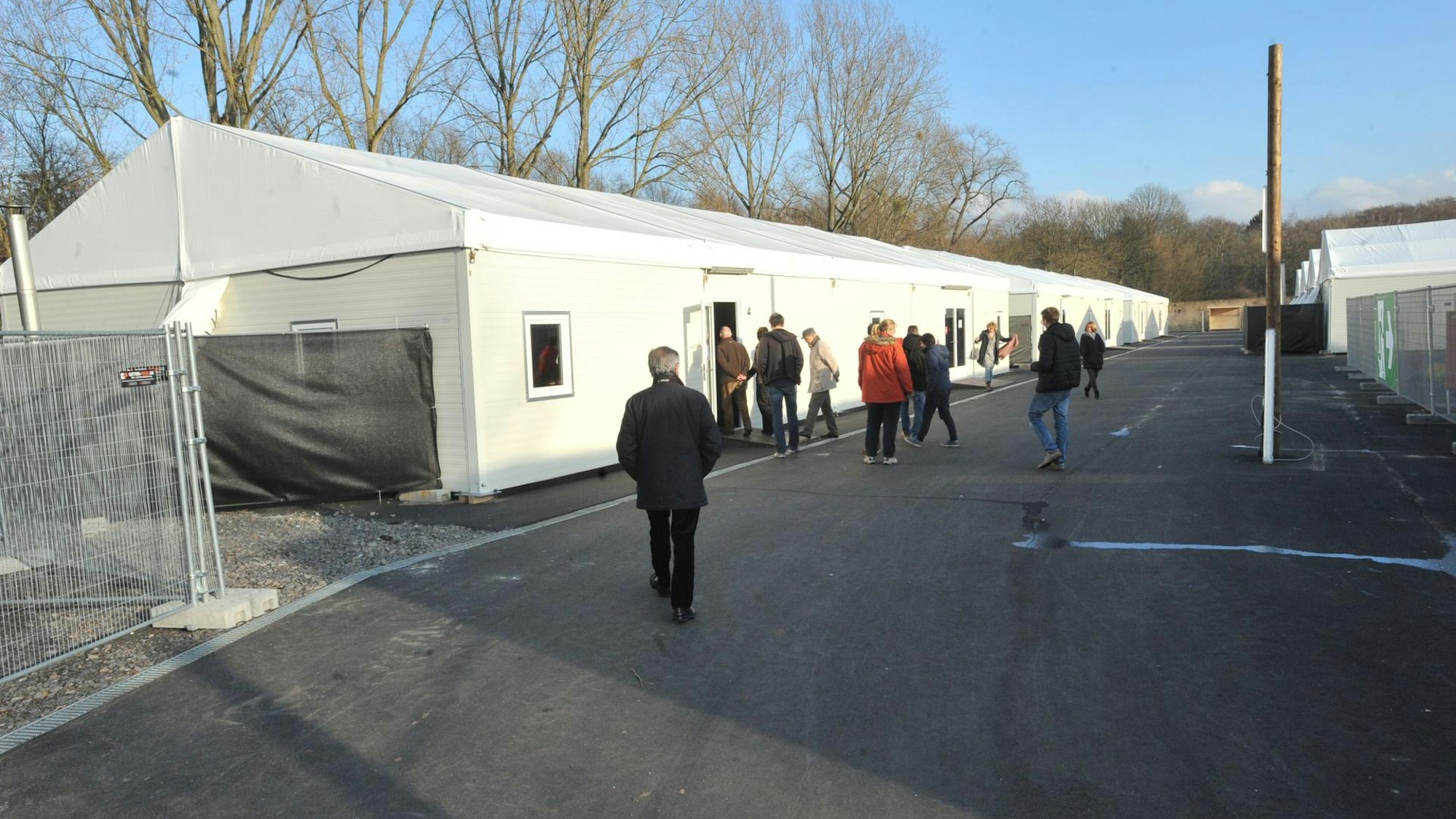 Unterkünfte für Geflüchtete an der Auermühle.