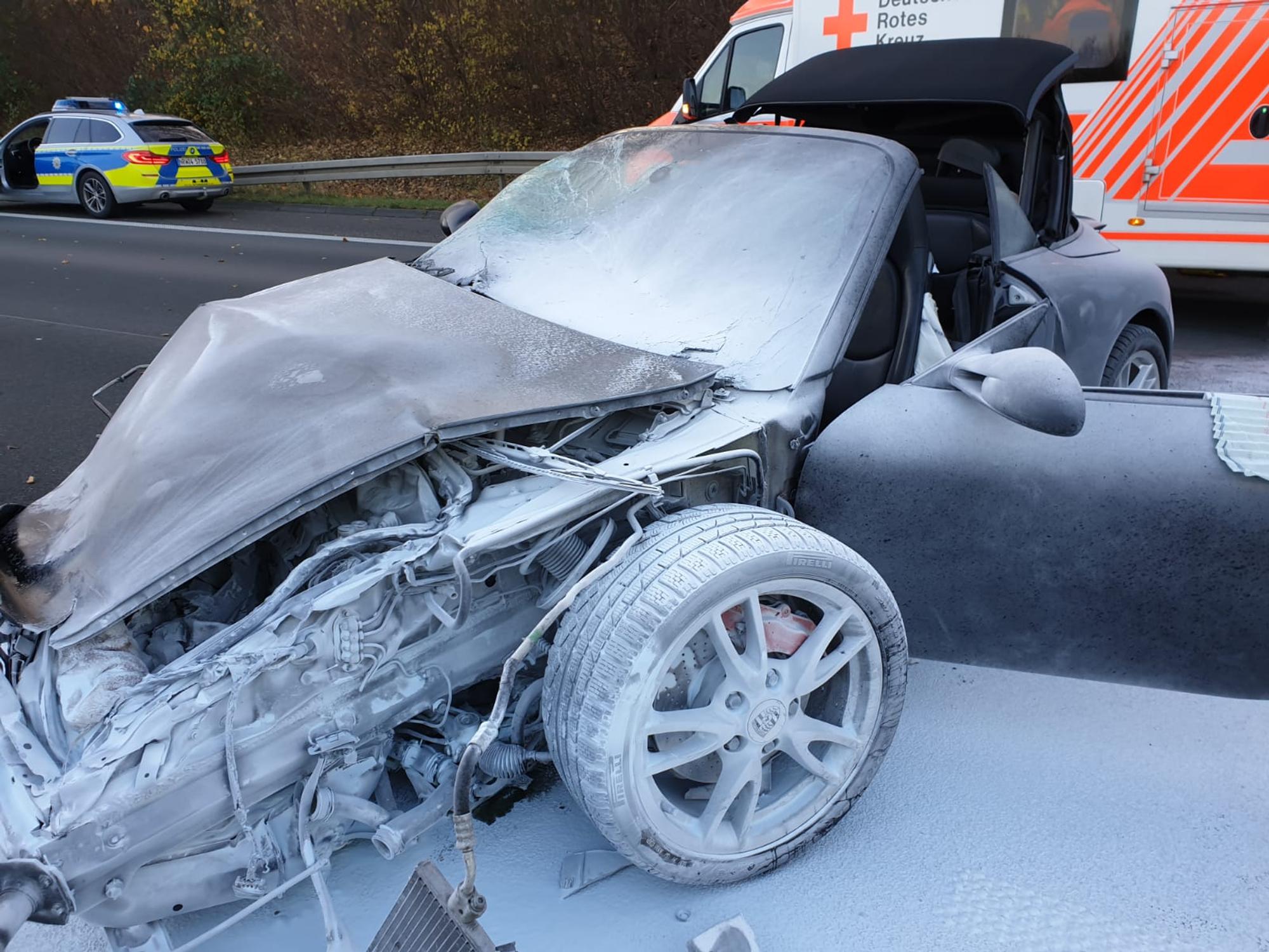 Unfall A3 Porsche 2