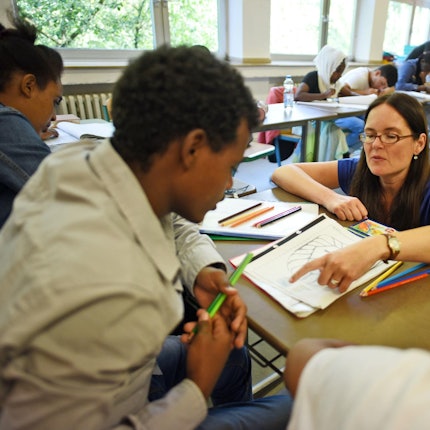 Unterricht Flüchtlingskinder dpa