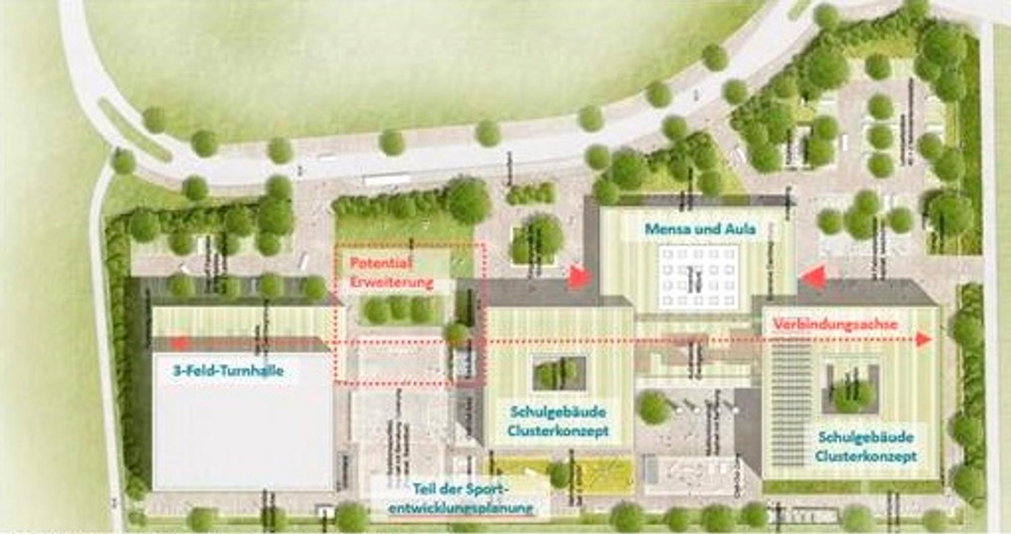 Gelände Gymnasium Zusetraße Lövenich