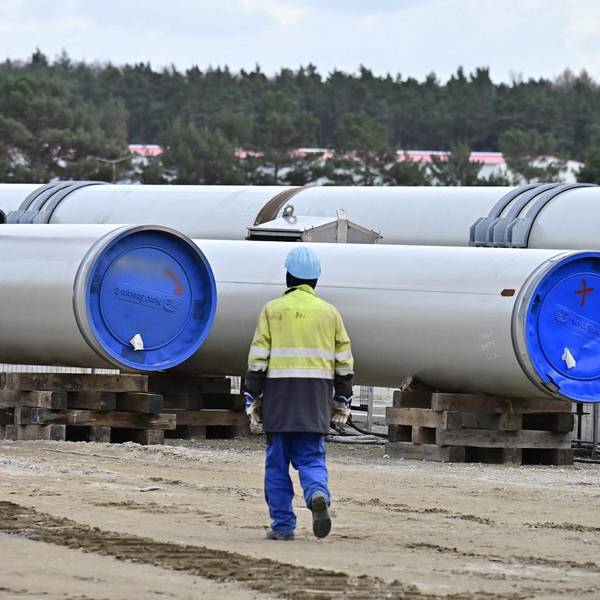 Arbeiter Bau Nord Stream 2 2019