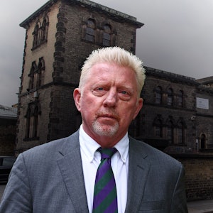 Boris Becker vor dem Wandsworth-Gefängnis in London.
