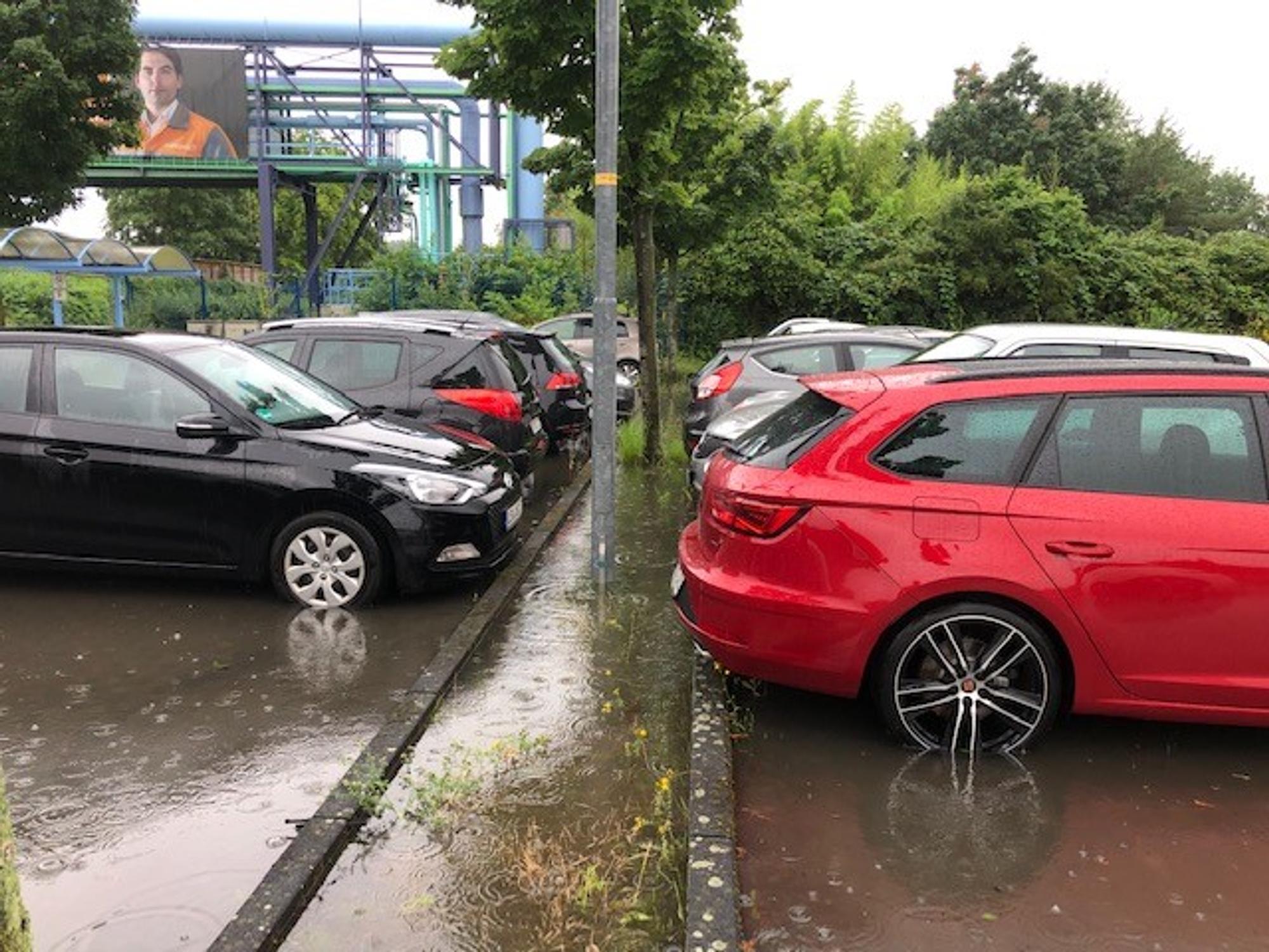 Unwetter Rheinallee