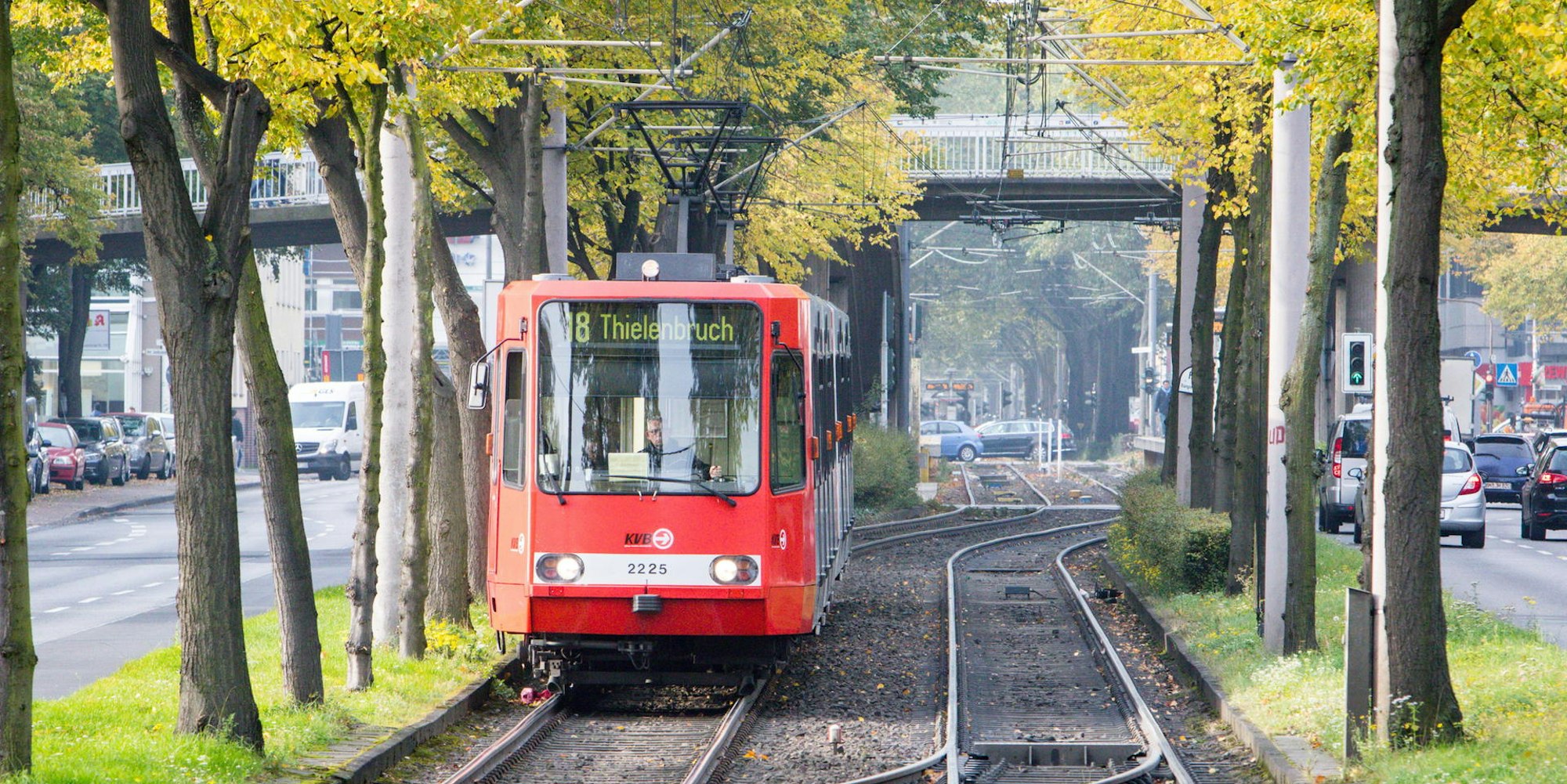 Straßenbahn Linie 18 in Richtung Theilenbruch Symbol Heinekamp