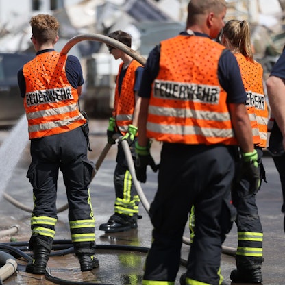 Feuerwehr Gemünd Schlamm