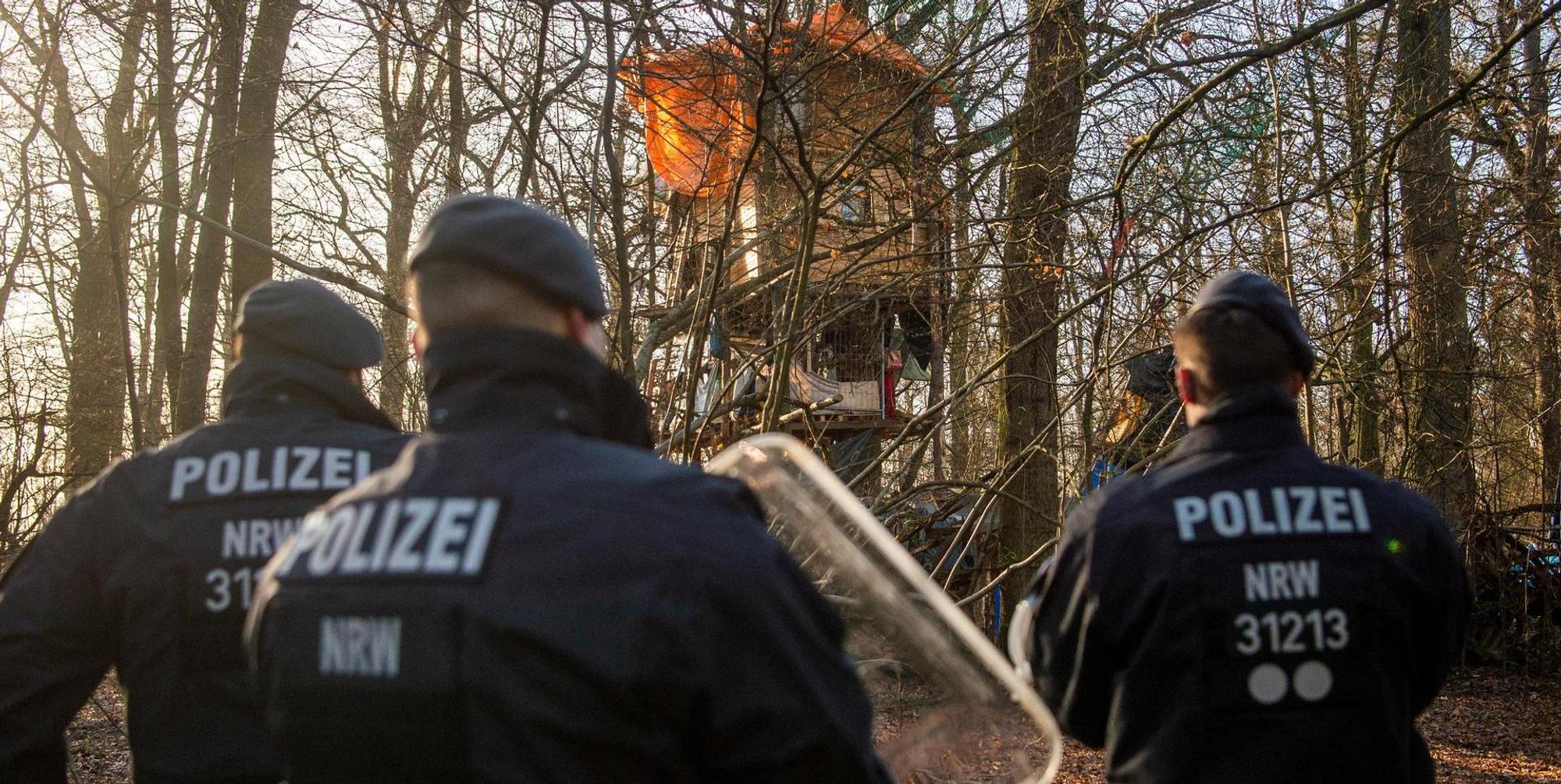 Polizei im Hambacher Forst 1001119