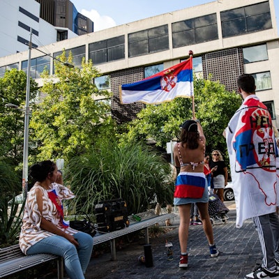 Djokovic Proteste GETTY 060122