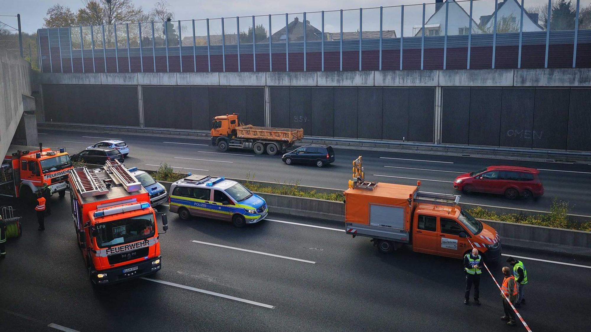 Die Unfallstelle auf der A3.