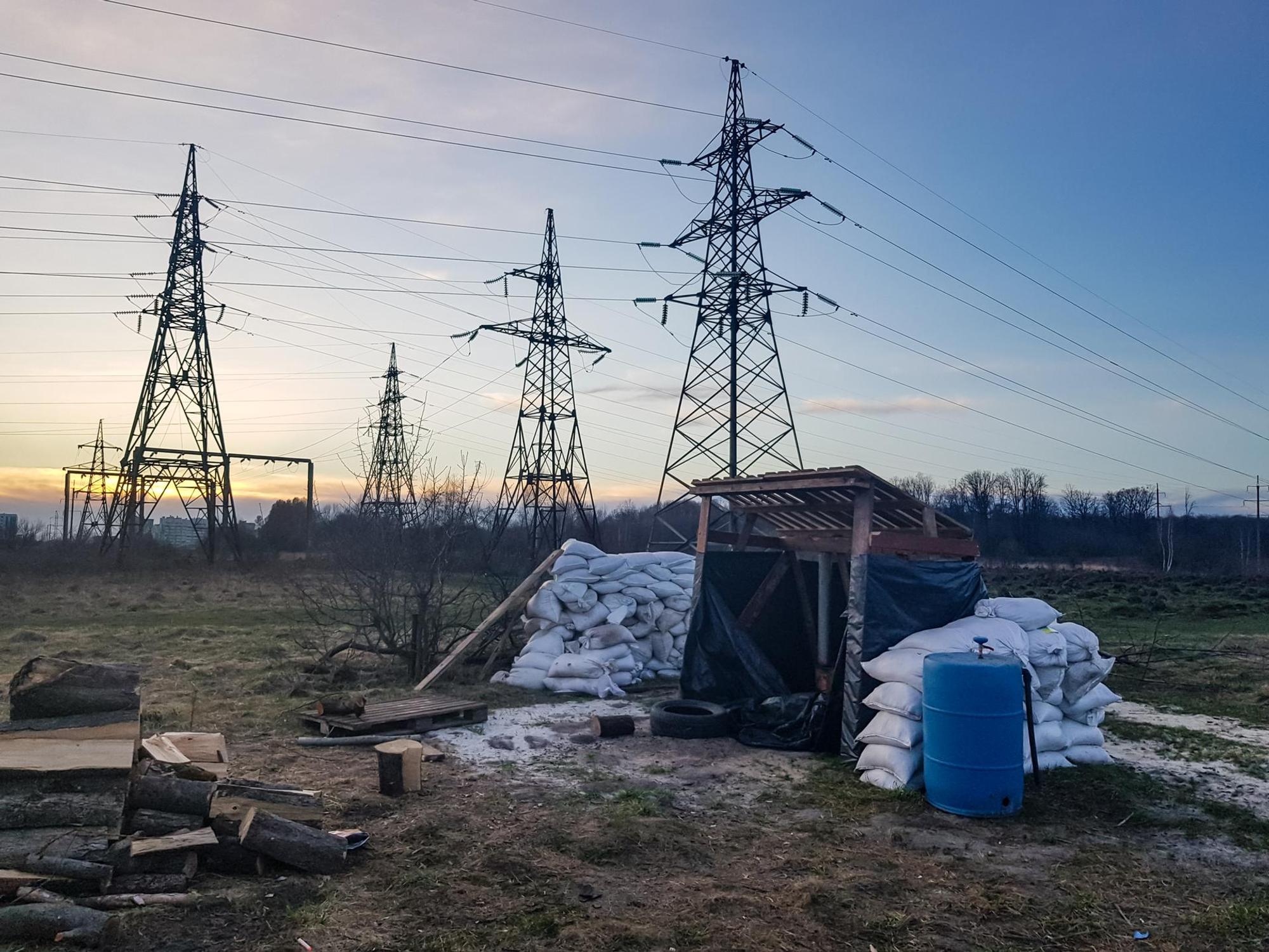 Solonmia Dismantled checkpoint on the outskirts of Lviv
