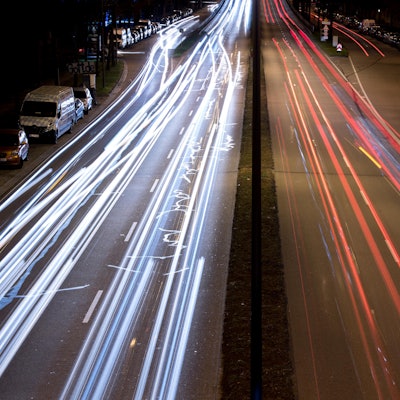 Autos Innenstadt Lichter