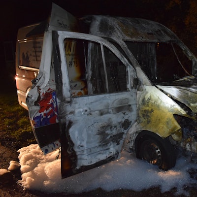 Ausgebrannter VW Crafter