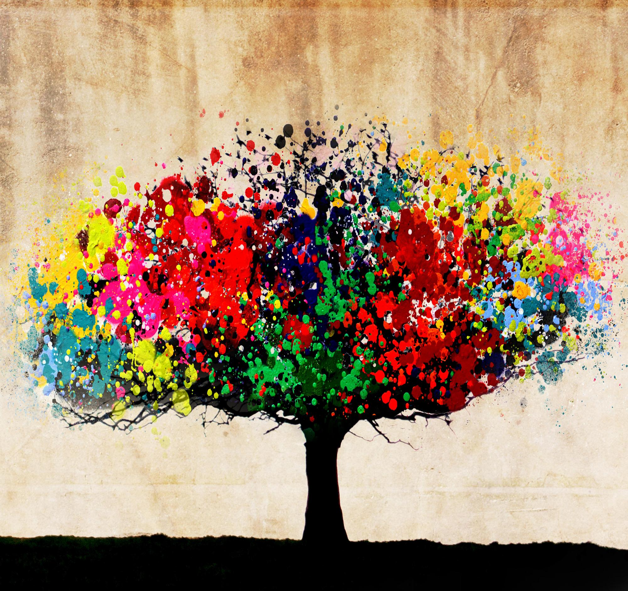 Bunter Baum Kunst