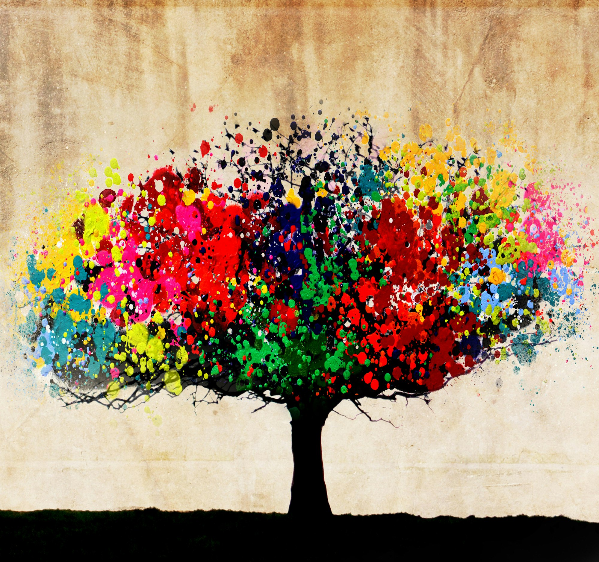 Bunter Baum Kunst