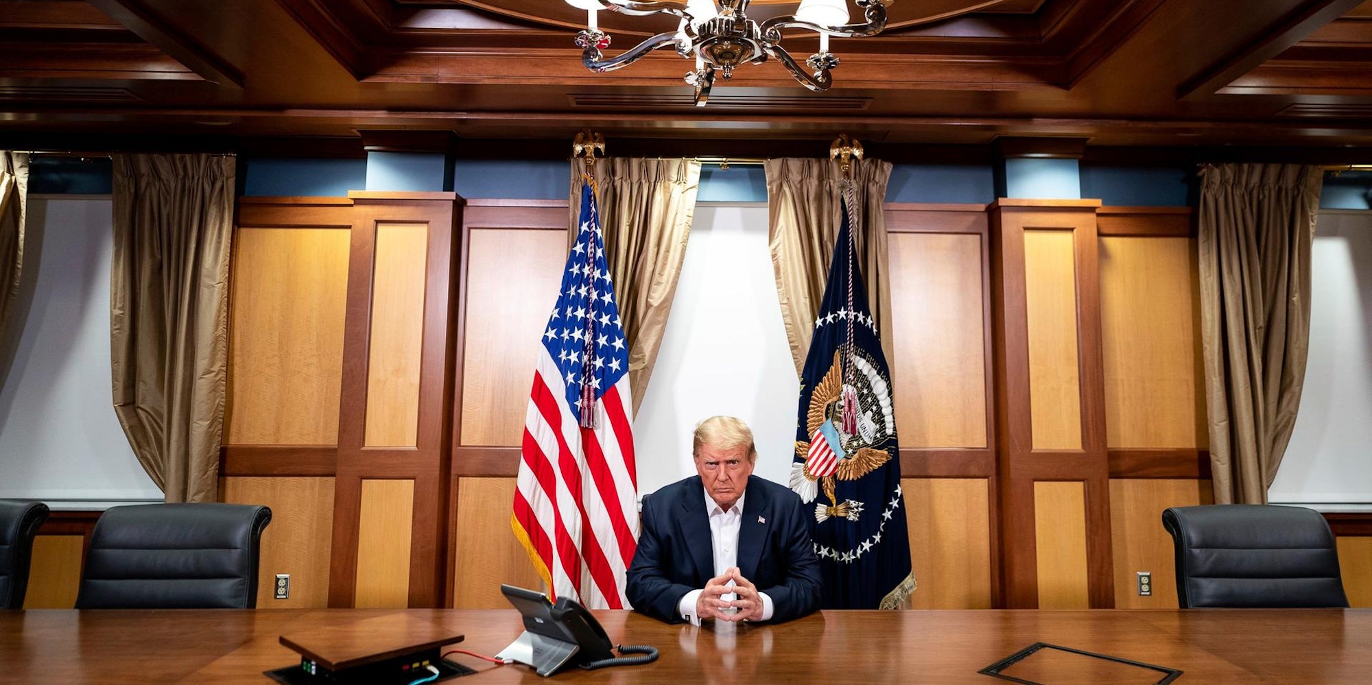 Trump Krankenhaus Arbeitszimmer