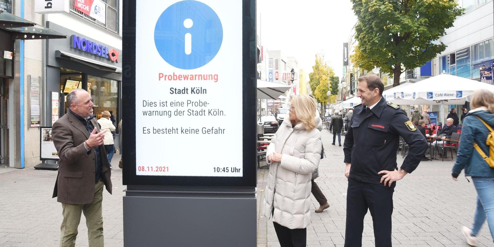 Katastrophenwarnung Werbetafel