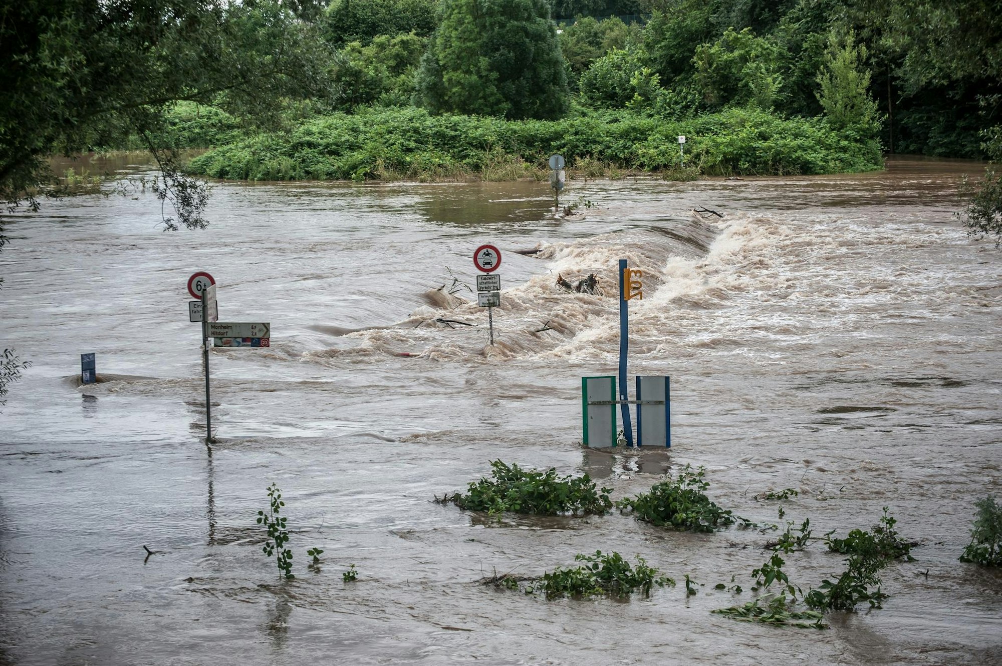 Pontonbrücke Rheindorf Schäden_003