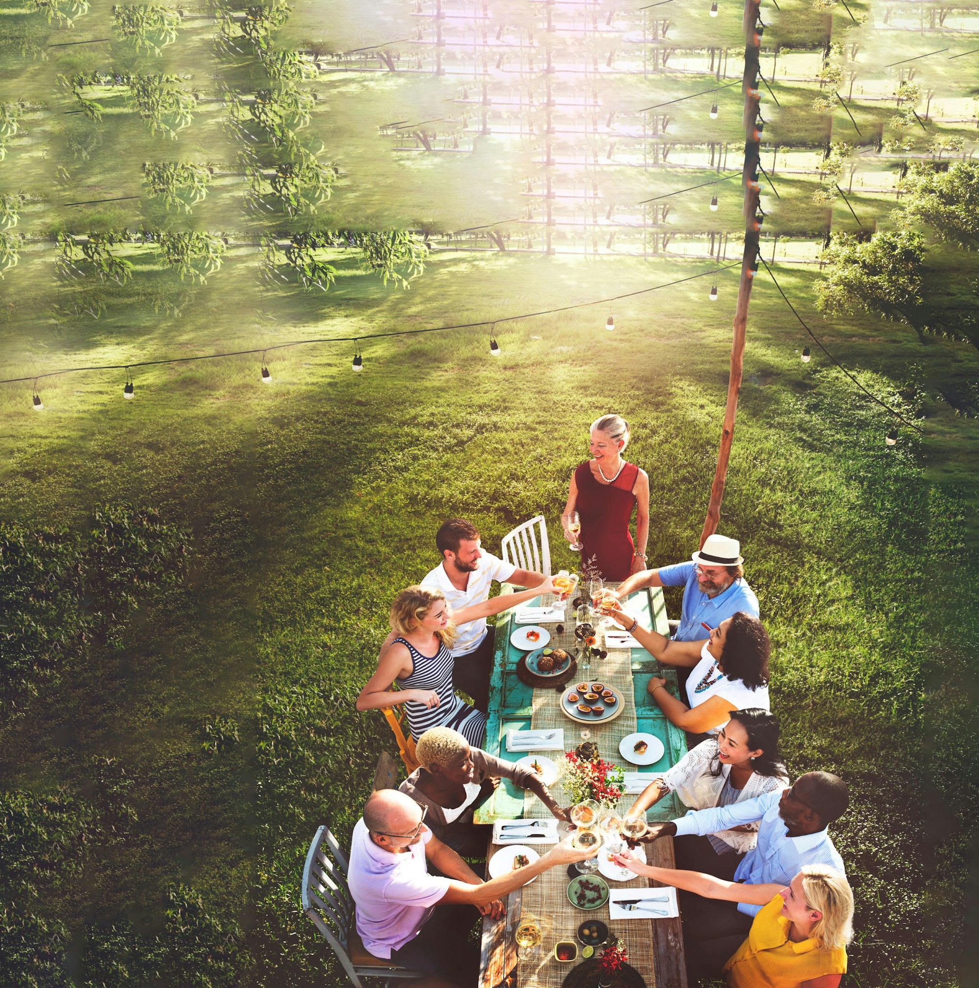 Picknick am Tisch Symbol