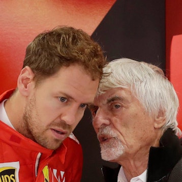 Vettel Ecclestone dpa