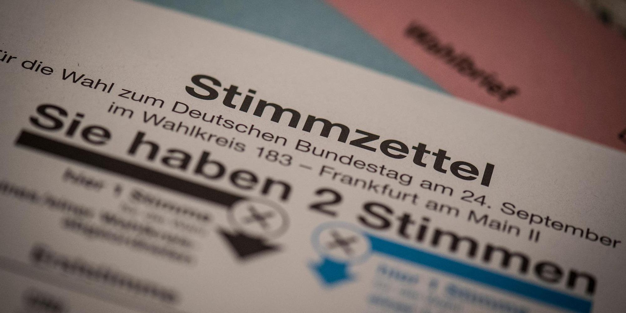 Stimmzettel Bundestagswahl