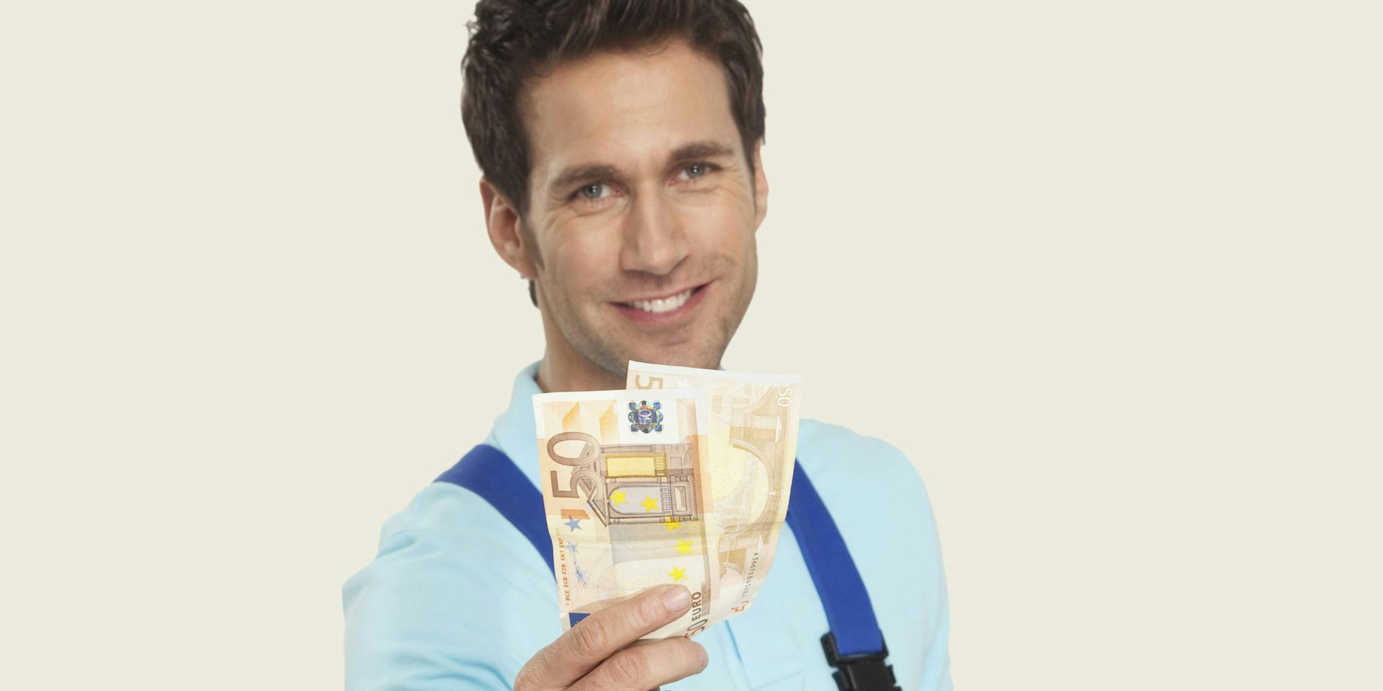Arbeiter mit Geld
