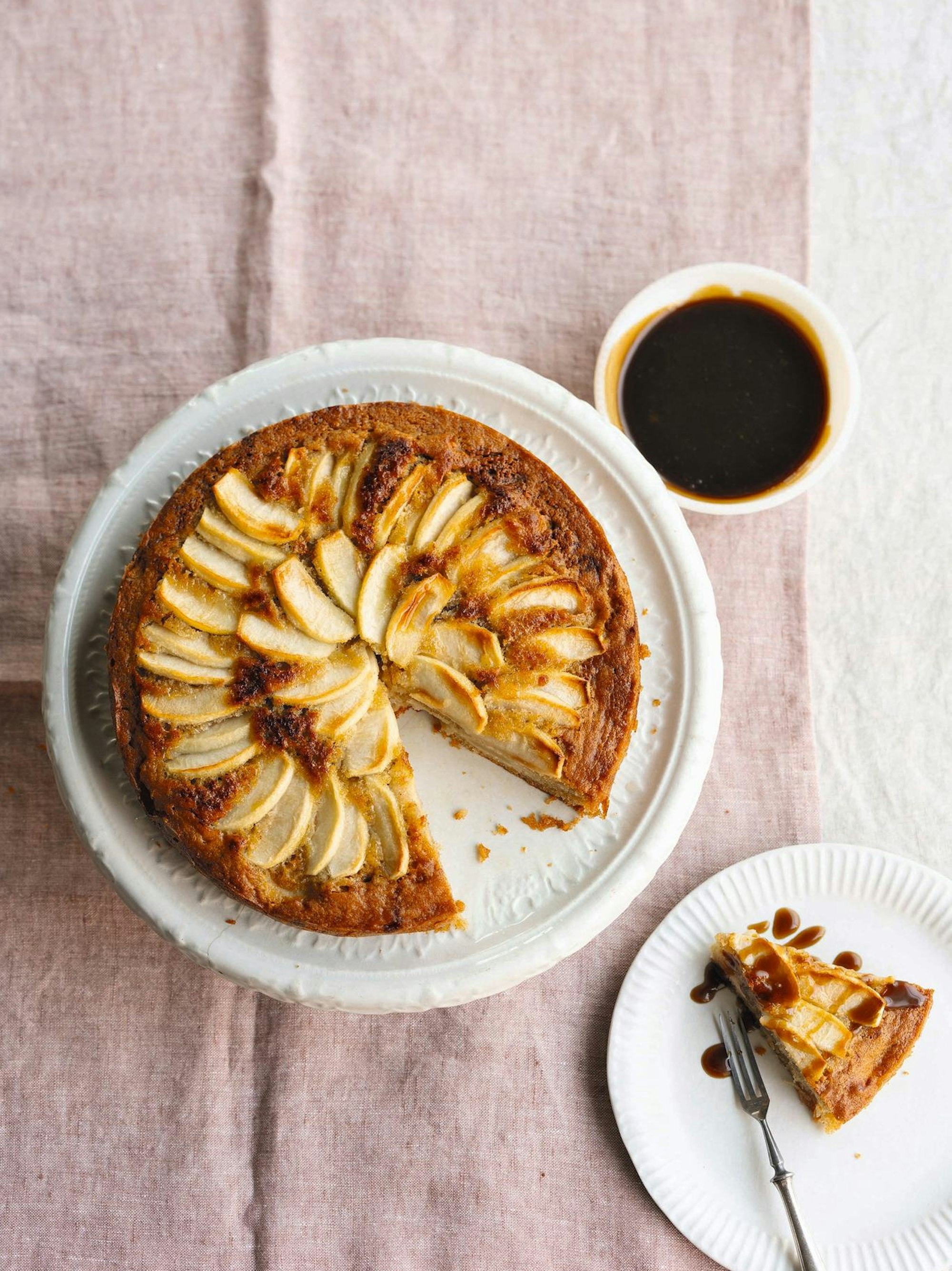 apfel kuchen karamell