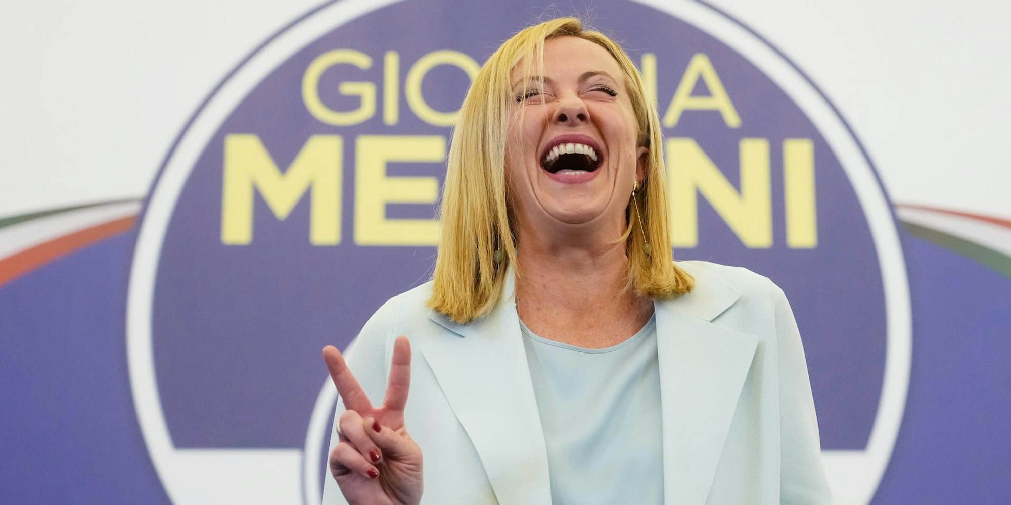 Giorgia Meloni nach Sieg 280922