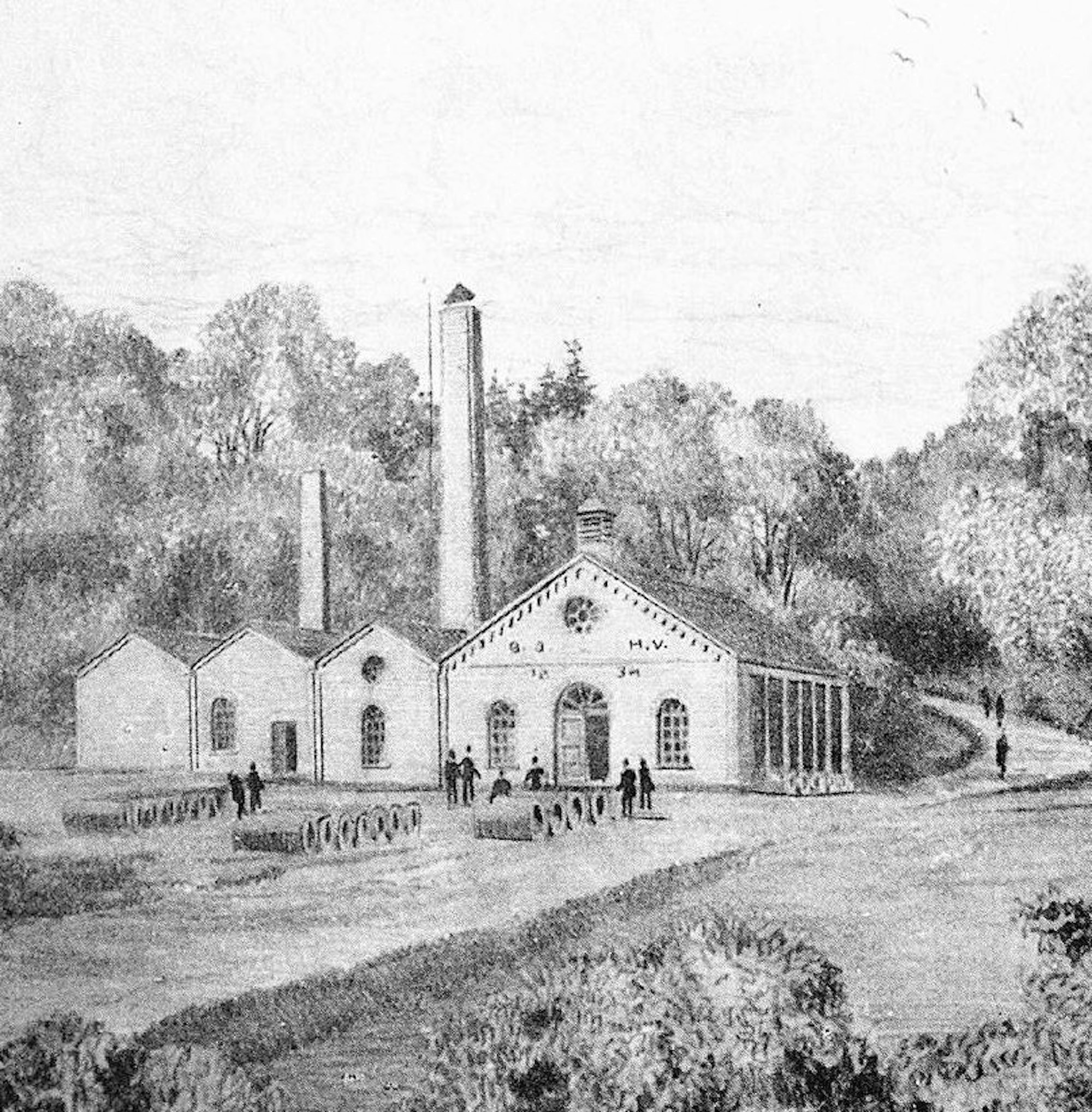 Alte Fabrik Zeichnung