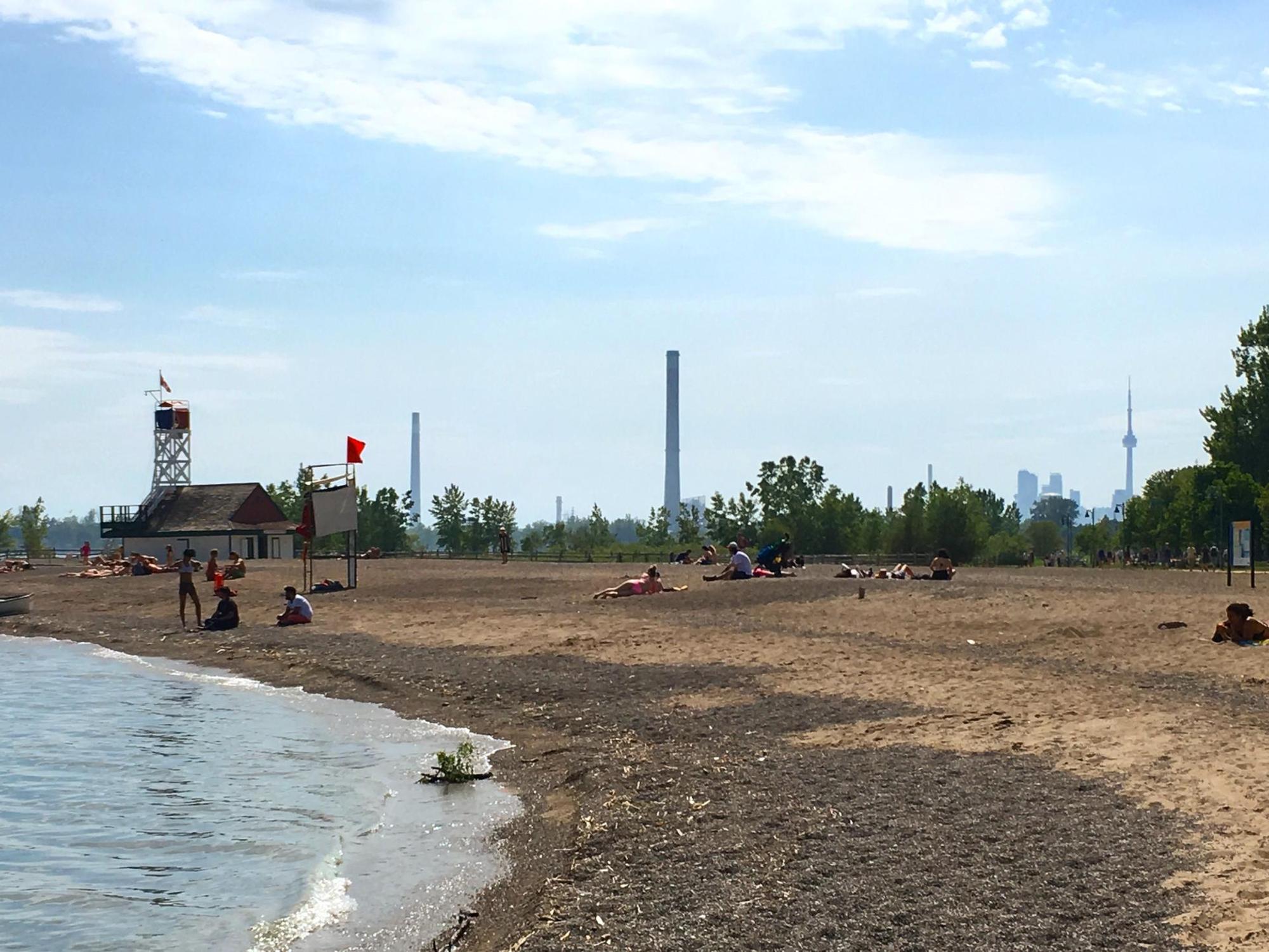 Toronto The Beaches Blick auf Innenstadt und CN Tower