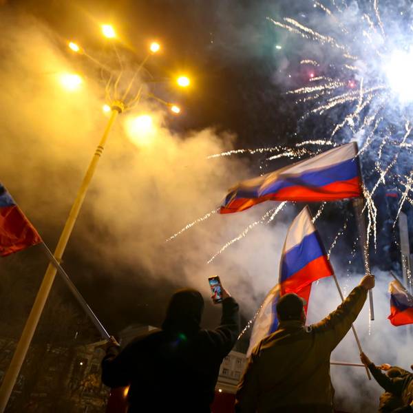 Donezk Russische Flaggen