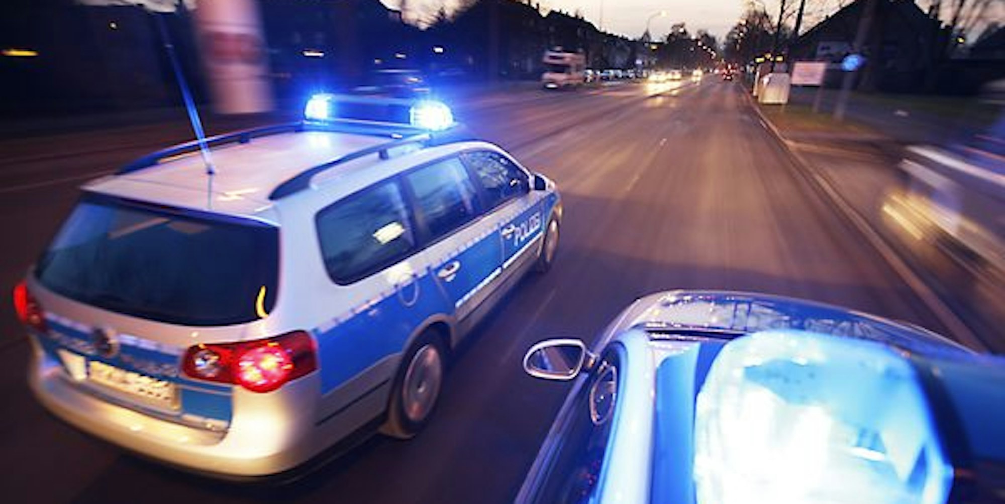 Polizeiautos Verfolgung