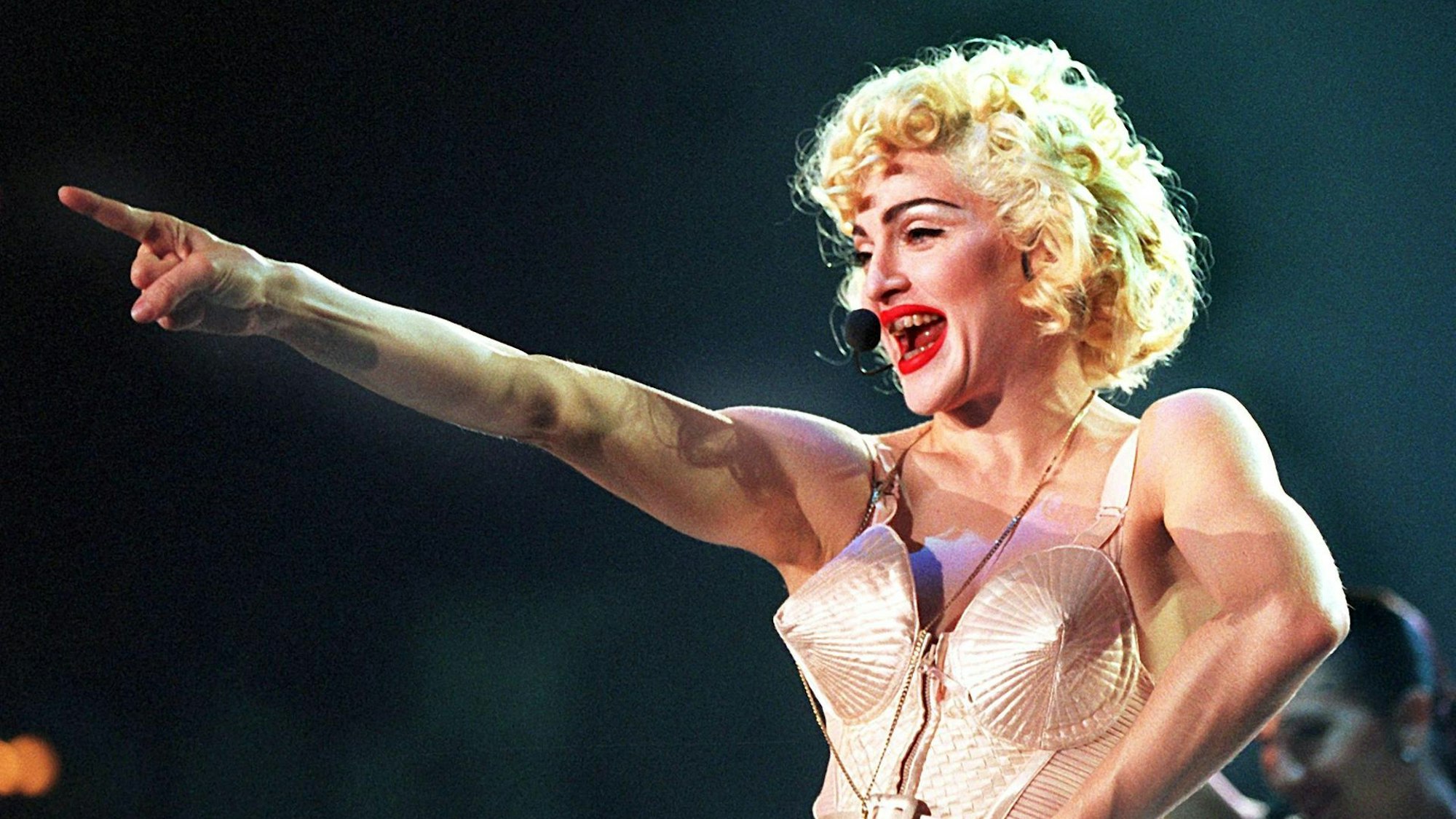 Madonna auf der Bühne.