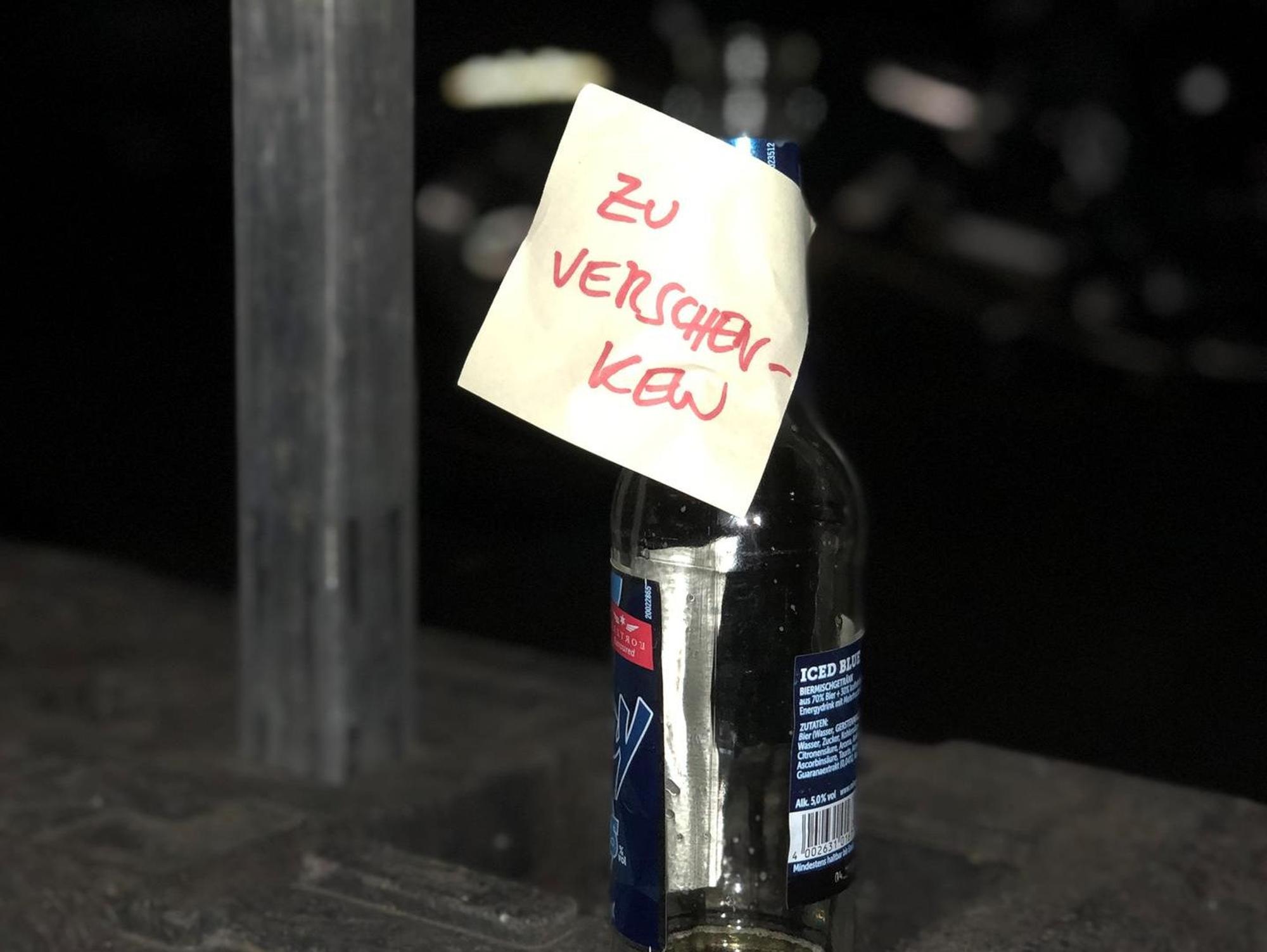 Flasche zu verschenken